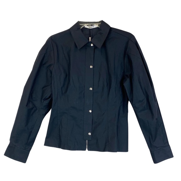 NWT Thakoon Puff Sleeve Shirt Jacket in Navy, Size 4, Small. - Picture 2 of 12